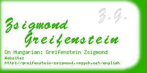 zsigmond greifenstein business card